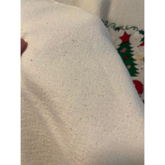 Vintage Vicki Melhart 1996 Christmas Santa Puff Paint Sweatshirt-Size XL - Picture 7 of 8